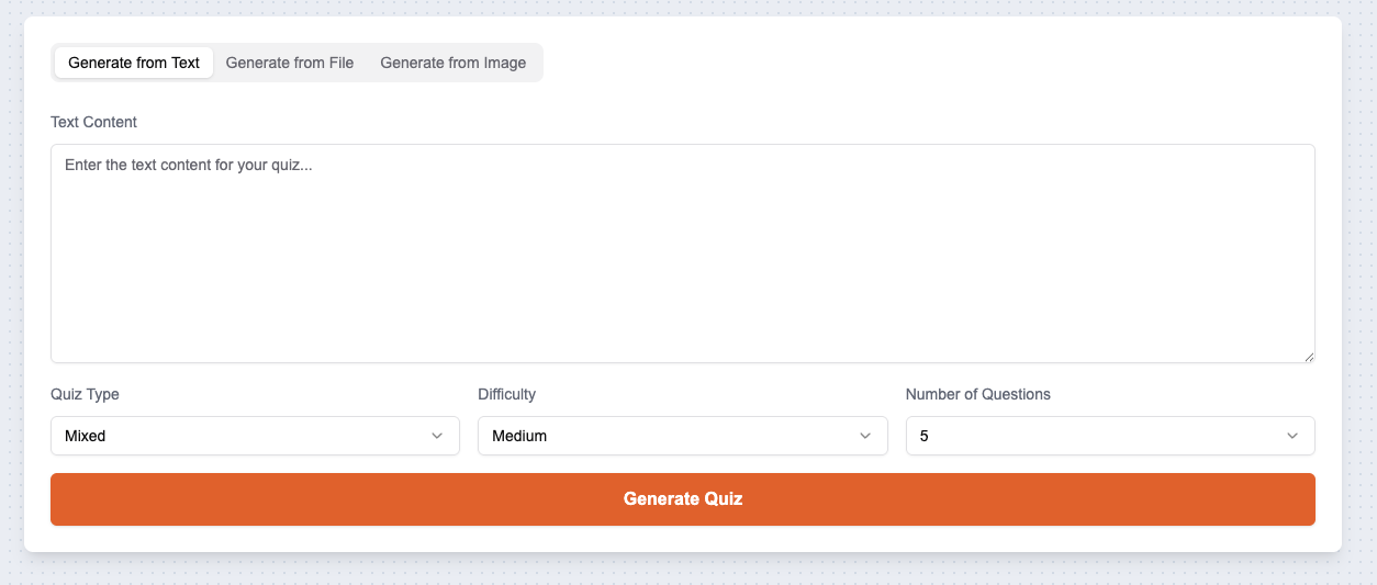 Ai quiz generator create mcq tests instantly with ai ai quiz generator